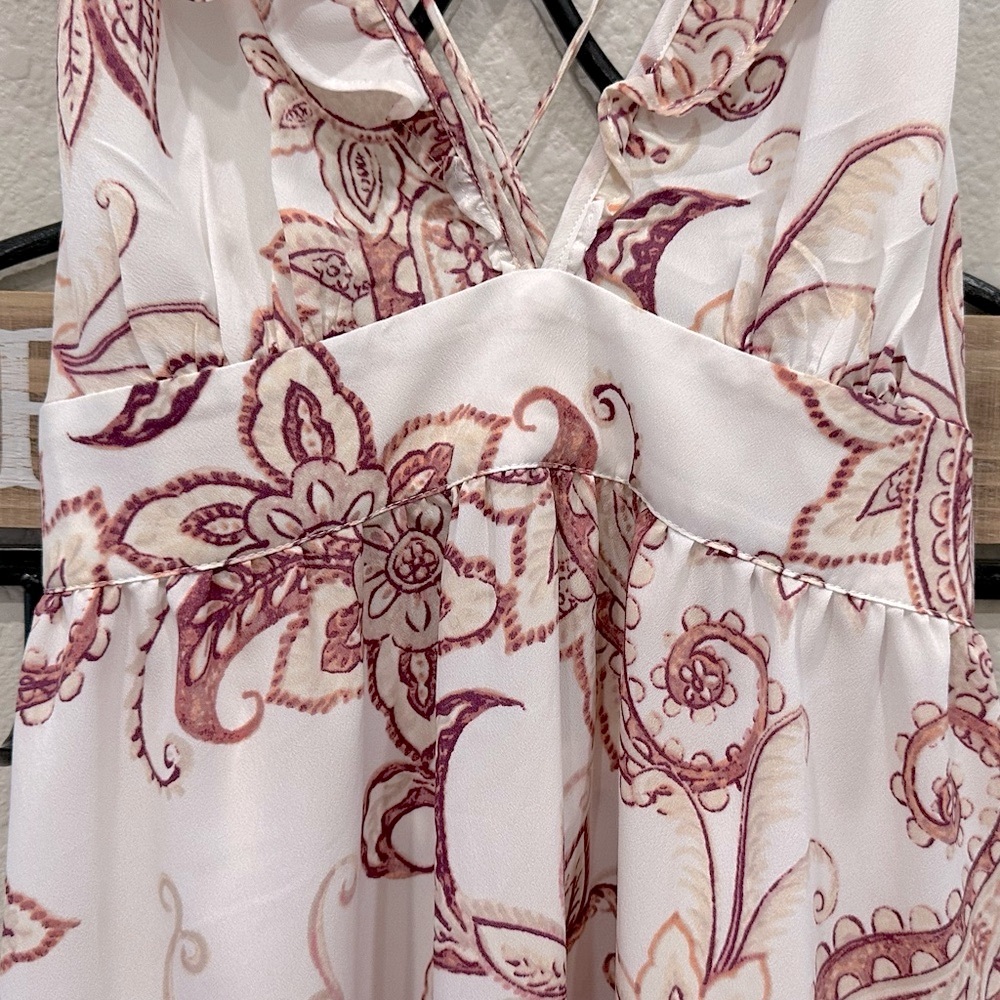 New! Cupshe Boho Mini Dress Paisley Print Size Medium - Picture 7 of 16